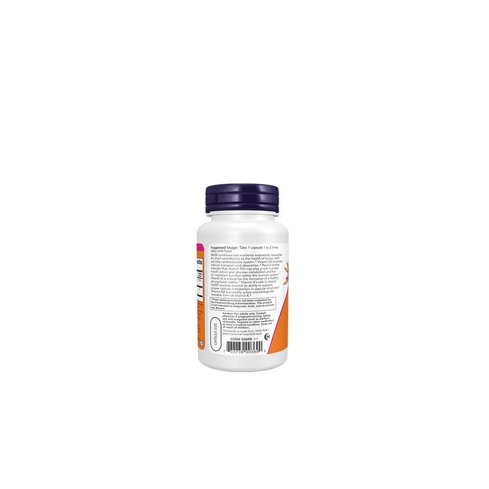 Now foods, Vitamin K-2 100 mcg - Image 3
