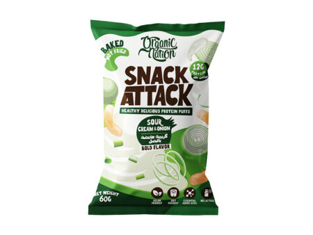 Organic Nation Snack Attack Protein Puffs – Sour Cream & Onion