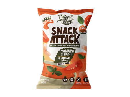 Organic Nation Snack Attack Protein Puffs – Tomato & Basil