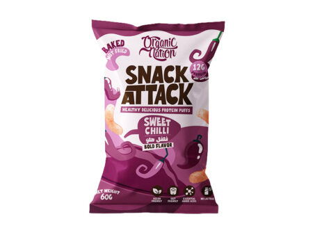 Organic Nation Snack Attack Protein Puffs – Sweet Chilli